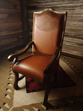 Load image into Gallery viewer, Desert Eagle Southwestern Leather & Fabric Dining Chair