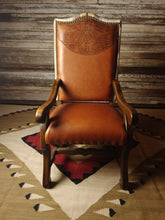 Load image into Gallery viewer, Desert Eagle Southwestern Leather & Fabric Dining Chair