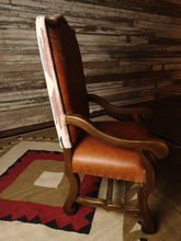 Load image into Gallery viewer, Desert Eagle Southwestern Leather & Fabric Dining Chair