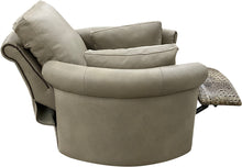 Load image into Gallery viewer, Kashmir Rounded & Rolled Arm Modern Farmhouse Western Cashmere Leather Swivel Recliner