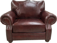 Load image into Gallery viewer, Razorback Western Red Leather Chair And A Half