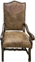 Load image into Gallery viewer, Western Leather & Southwestern Fabric Luxury Dining Chair