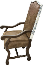 Load image into Gallery viewer, Western Leather & Southwestern Fabric Luxury Dining Chair