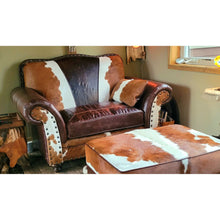 Load image into Gallery viewer, Cowhide Ottoman - 34" x 24"