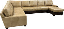 Load image into Gallery viewer, White Sands Modern Farmhouse Western Camel Color Leather Square Arm Large Sectional Sofa