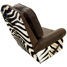 Load image into Gallery viewer, Zebra King Swivel Glider Recliner