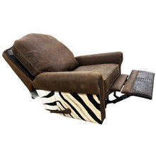 Load image into Gallery viewer, Zebra King Swivel Glider Recliner