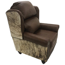Load image into Gallery viewer, Cowhide & Crocodile Recliner