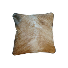 Load image into Gallery viewer, Cowhide Square Pillow - Light Brindle