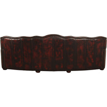 Load image into Gallery viewer, Grand Teton Conversational Tufted Western Red Leather Curved Sofa