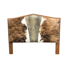 Load image into Gallery viewer, cowhide headboard