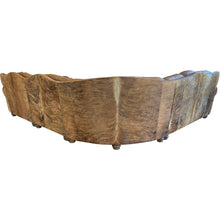 Load image into Gallery viewer, cowhide curved sectional