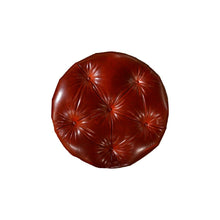 Load image into Gallery viewer, 36 round leather ottoman