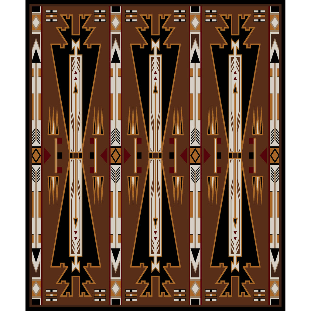 Image of an area rug, Horse Thieves - Brown