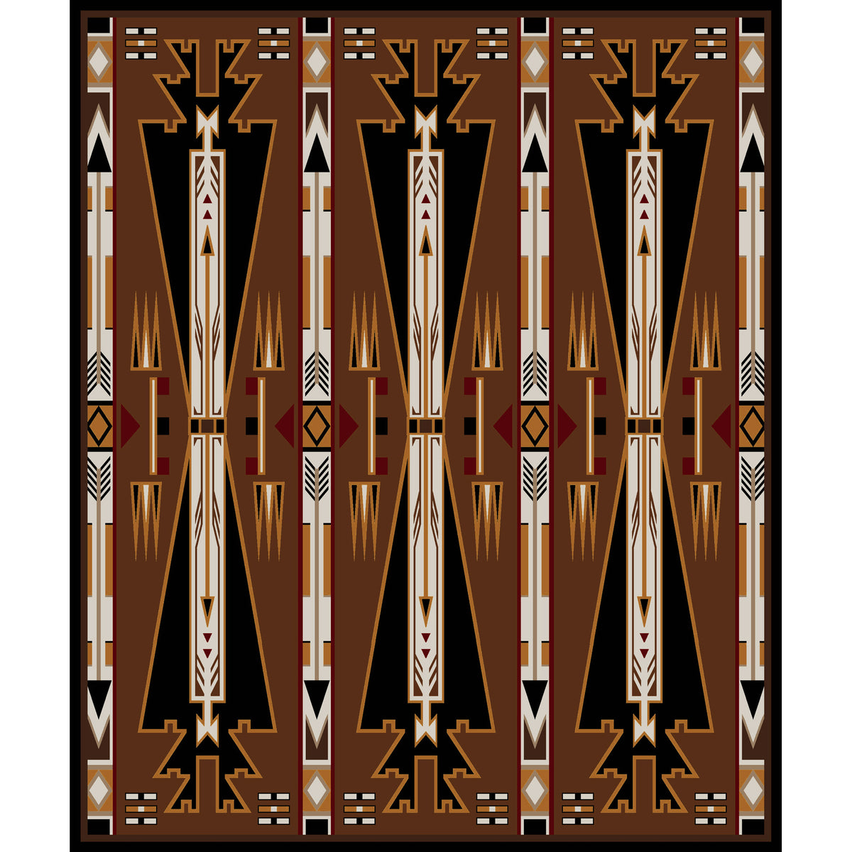 Image of an area rug, Horse Thieves - Brown