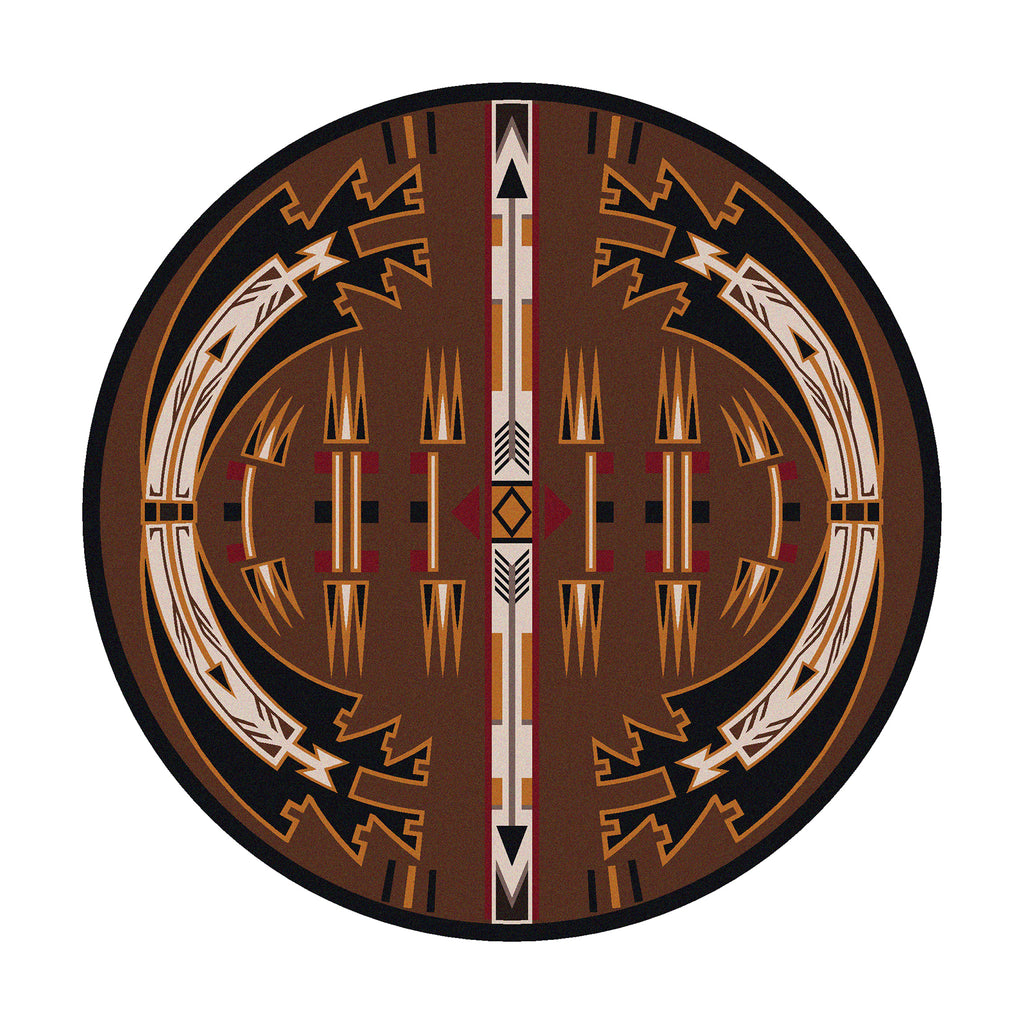 Image of an area rug, Horse Thieves - Brown