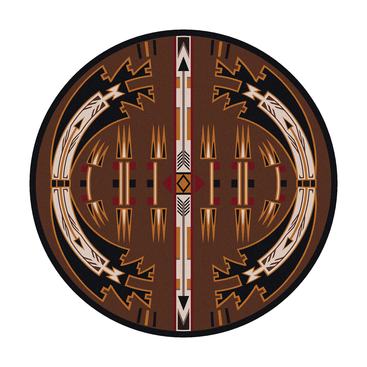 Image of an area rug, Horse Thieves - Brown