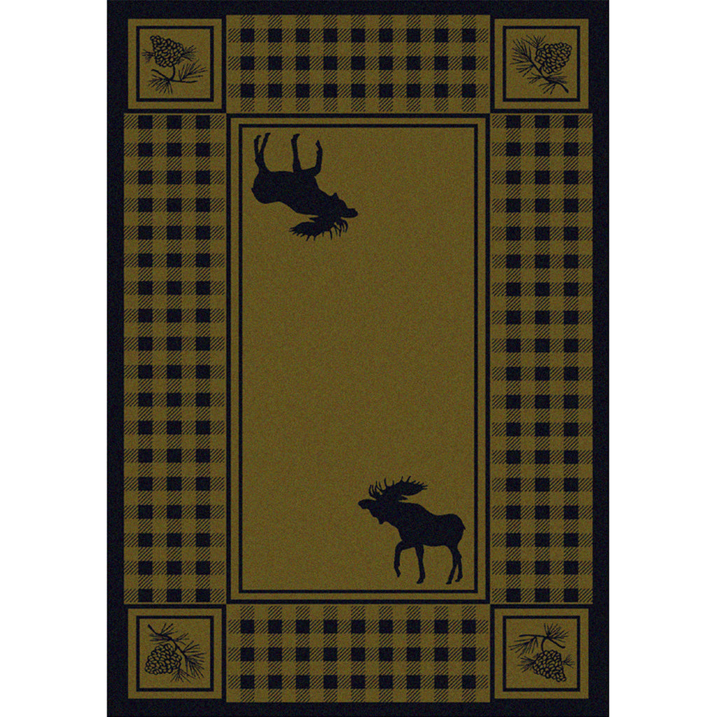 Image of an area rug, Moose Refuge - Green
