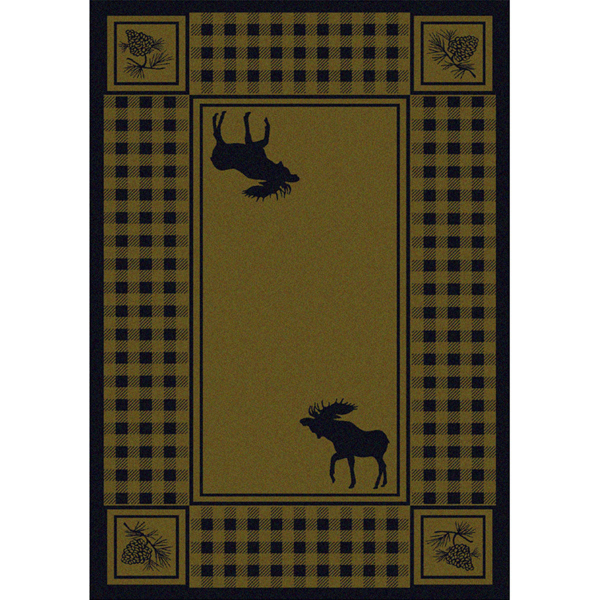 Image of an area rug, Moose Refuge - Green