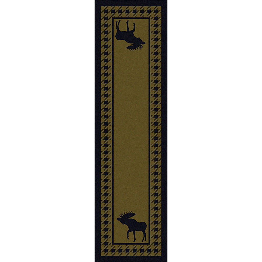 Image of an area rug, Moose Refuge - Green
