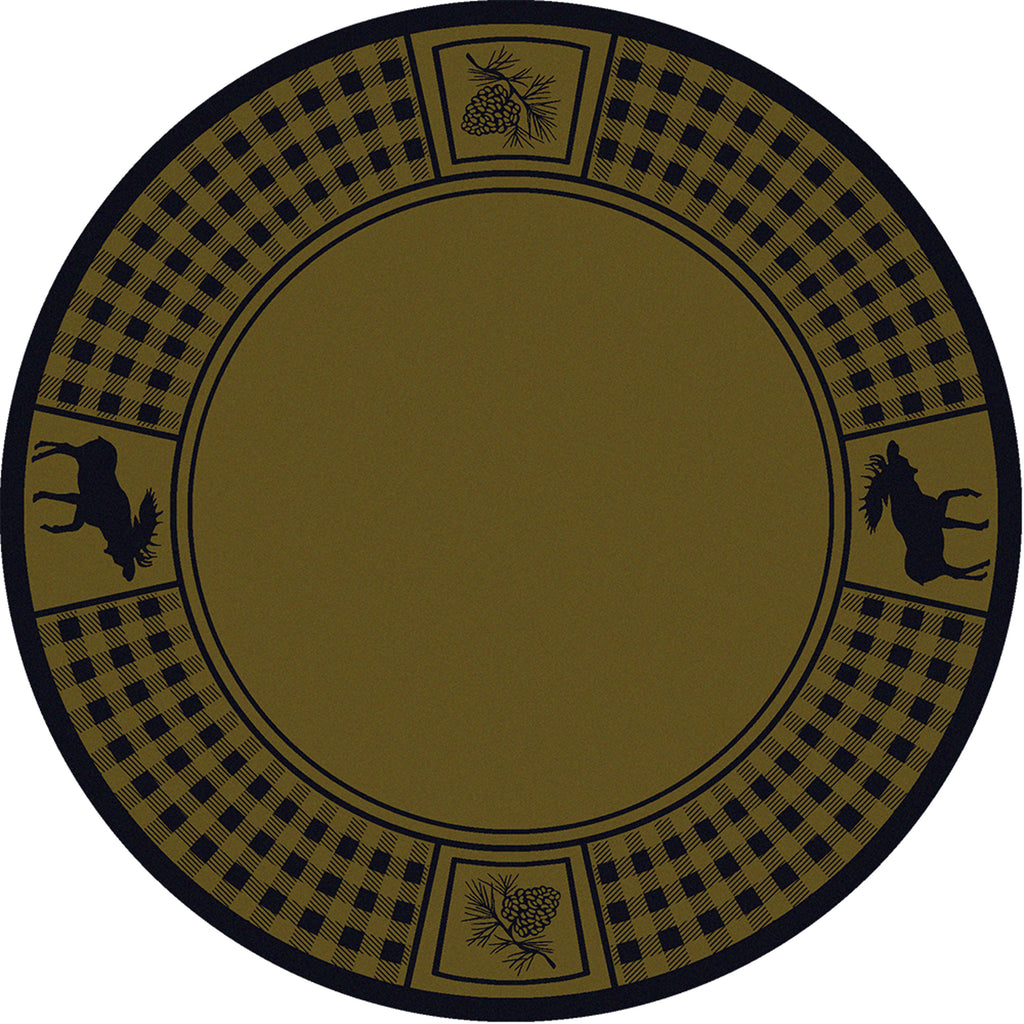 Image of an area rug, Moose Refuge - Green