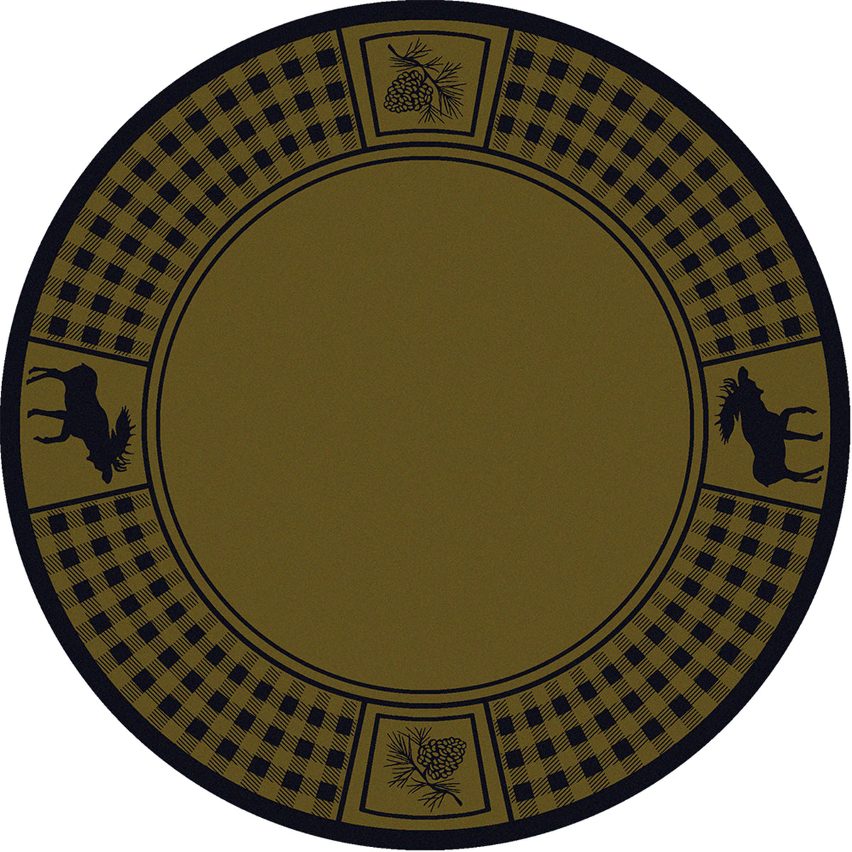 Image of an area rug, Moose Refuge - Green