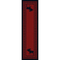 Image of an area rug, Moose Refuge - Red