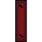 Image of an area rug, Moose Refuge - Red