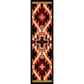 Image of an area rug, Rustic Cross - Black