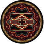 Image of an area rug, Rustic Cross - Black