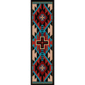 Image of an area rug, Rustic Cross - Blue