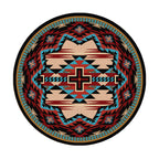 Image of an area rug, Rustic Cross - Blue