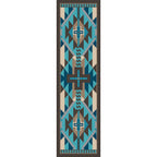 Image of an area rug, Rustic Cross - Indigo Turquoise