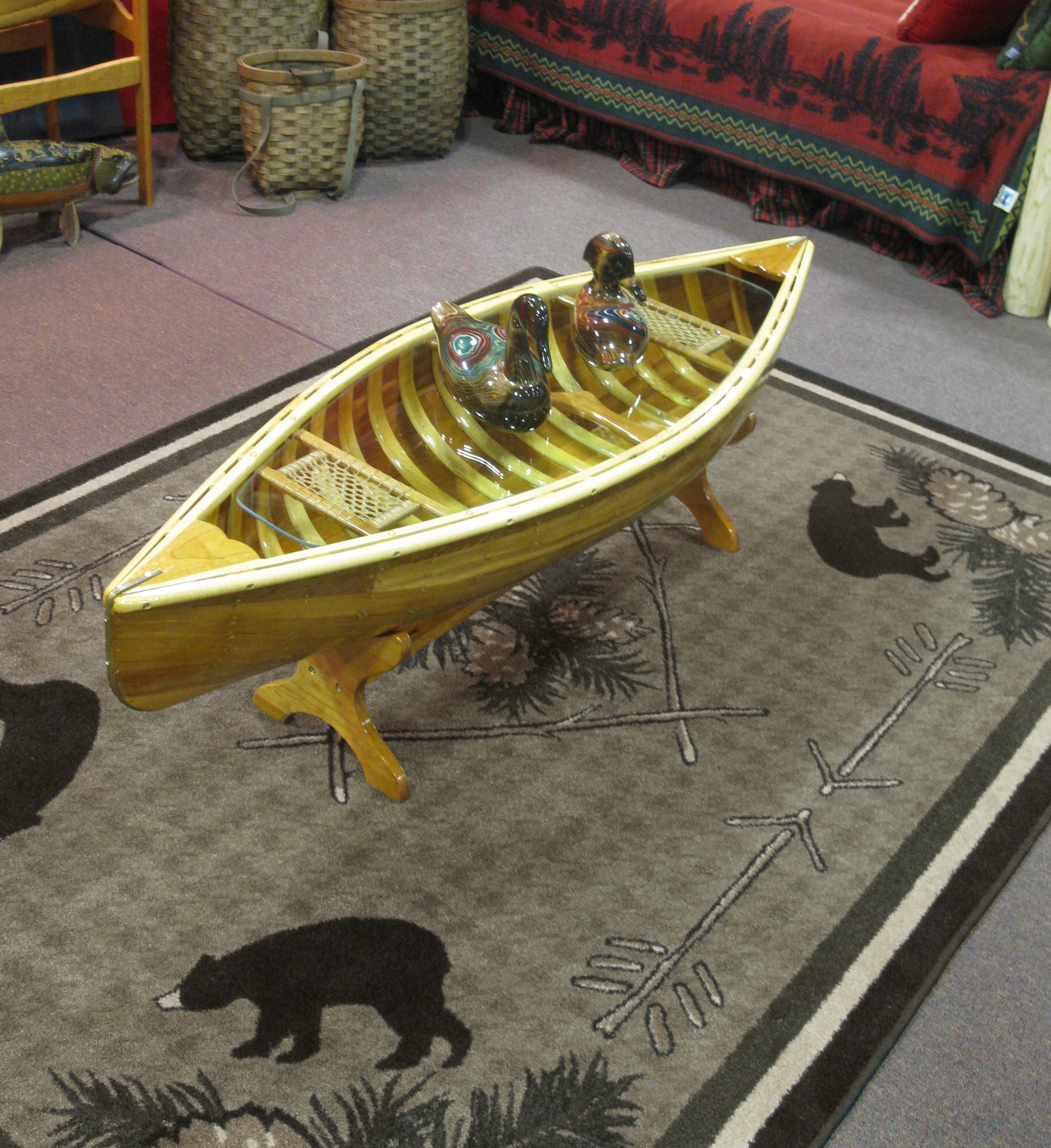 Image of an area rug, Pine Cone Bears - Green
