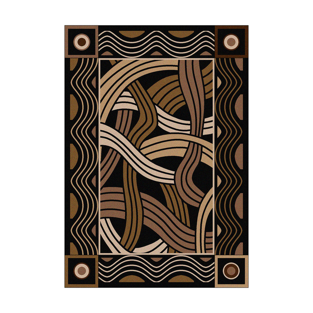 Image of an area rug, Hand Coiled - Black