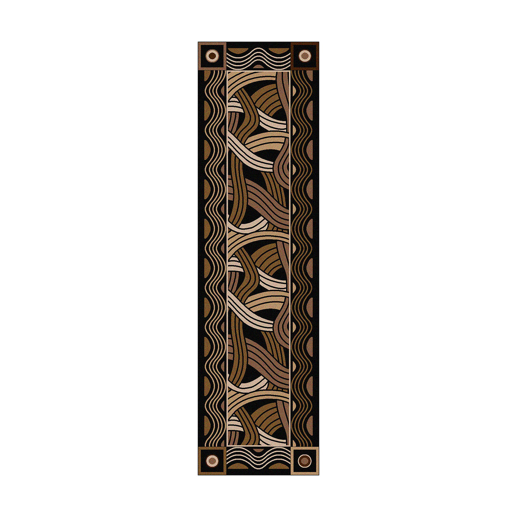 Image of an area rug, Hand Coiled - Black