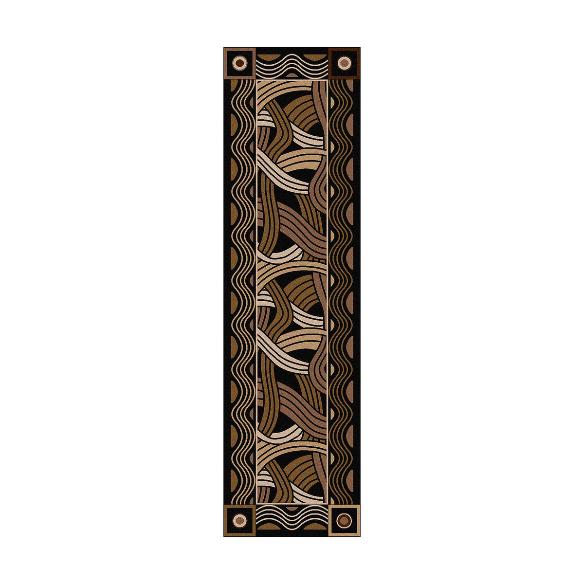 Image of an area rug, Hand Coiled - Black