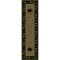 Image of an area rug, Patchwork Bear - Green