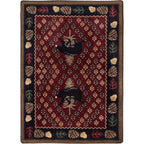 Image of an area rug, Patchwork Bear - Red