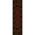 Image of an area rug, Patchwork Bear - Red