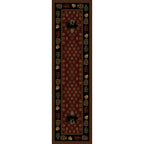 Image of an area rug, Patchwork Bear - Red