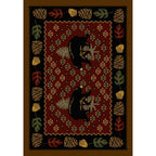Image of an area rug, Patchwork Bear - Red