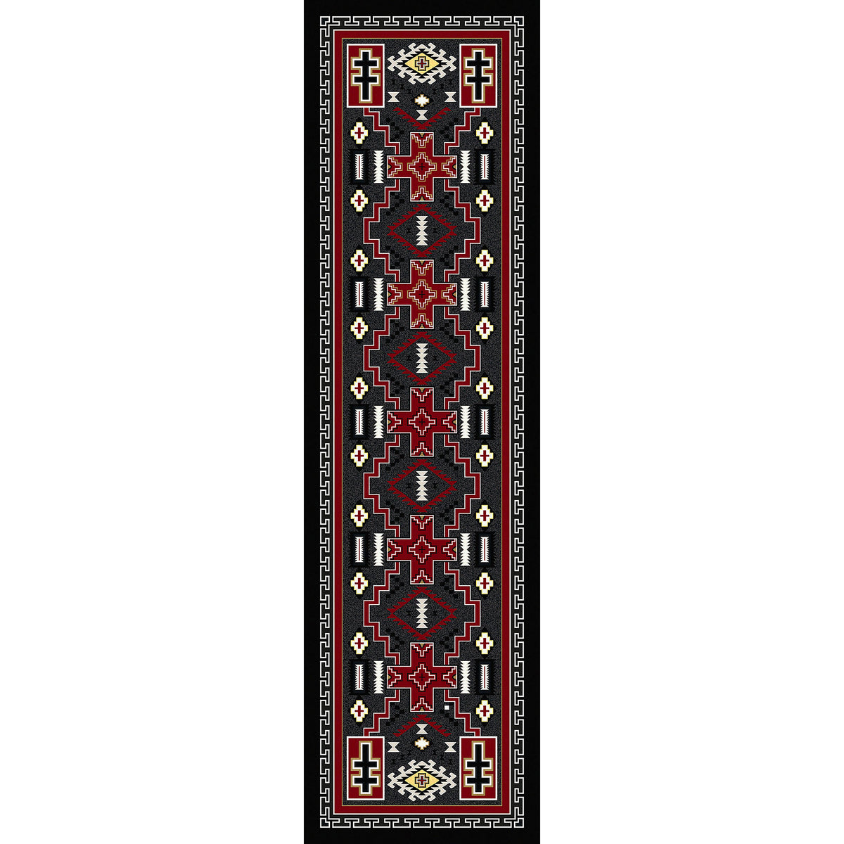 Image of an area rug, Double Cross - Gray