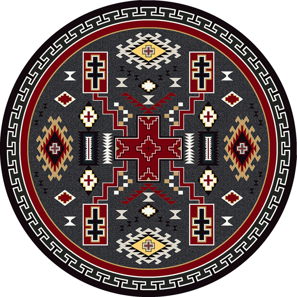 Image of an area rug, Double Cross - Gray
