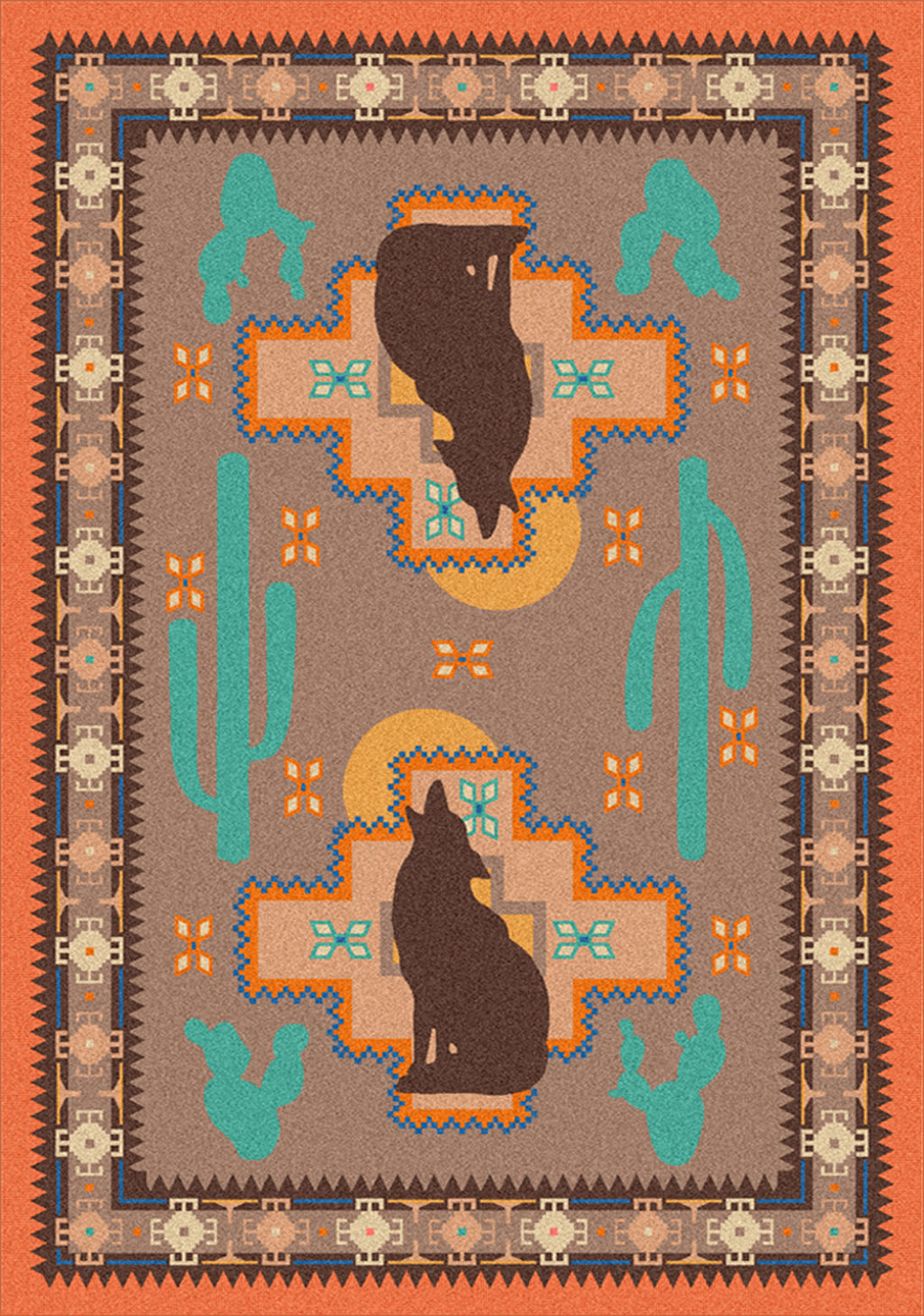 Image of an area rug, Howl at the Moon - Desert Rose
