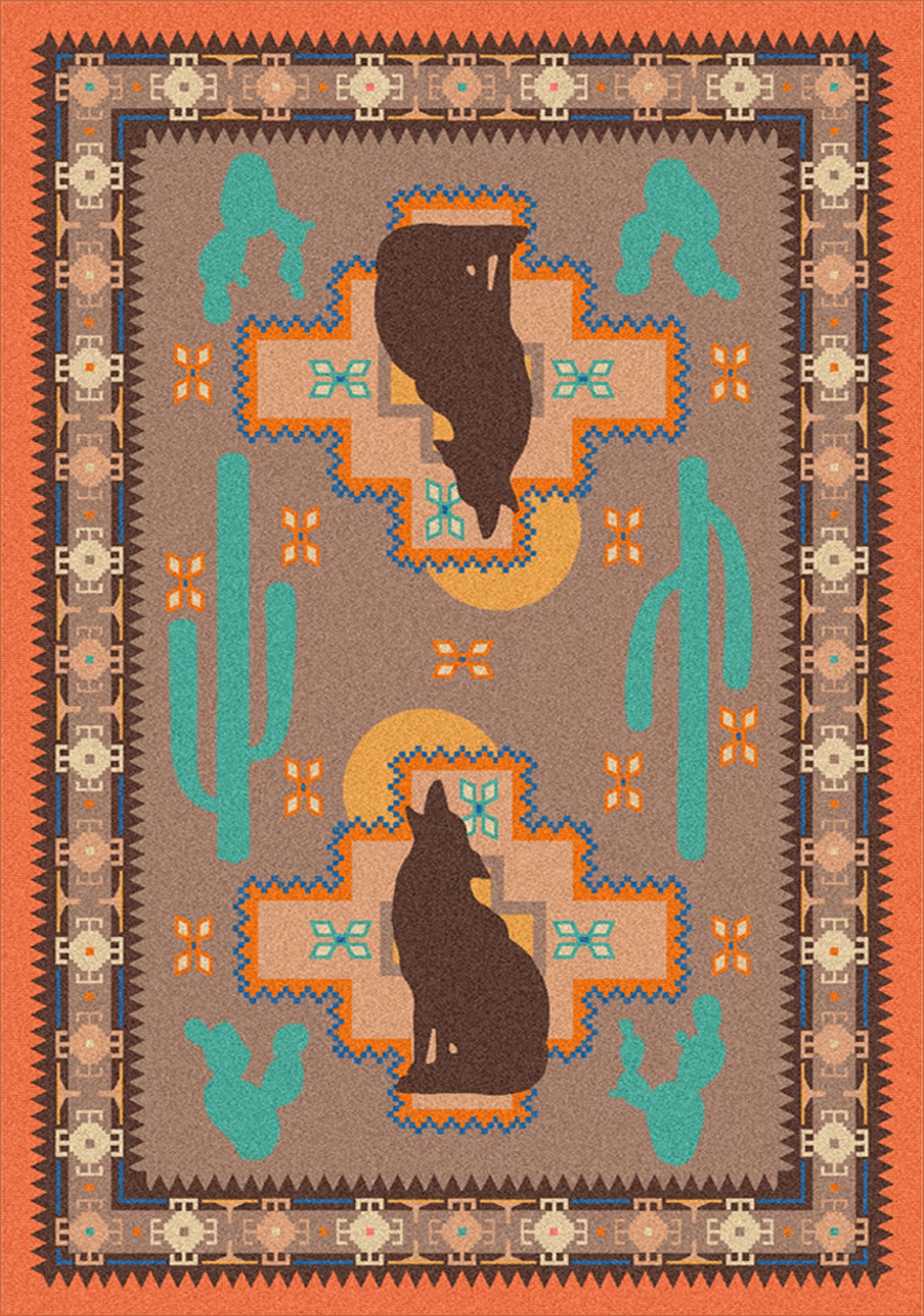 Image of an area rug, Howl at the Moon - Desert Rose