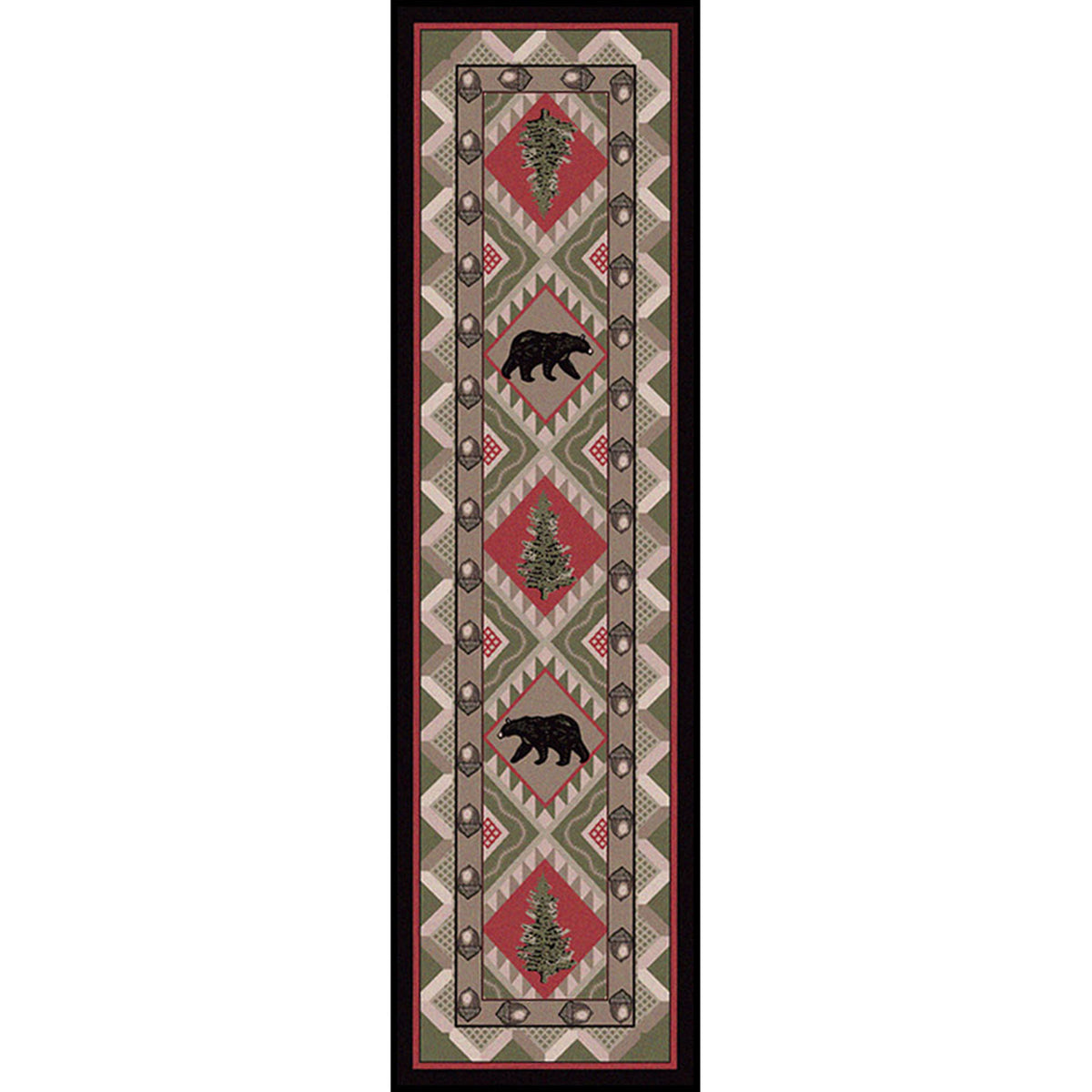 Image of an area rug, Quilted Forest - Pine