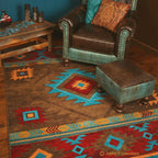 Image of an area rug, Whisky River - Turquoise