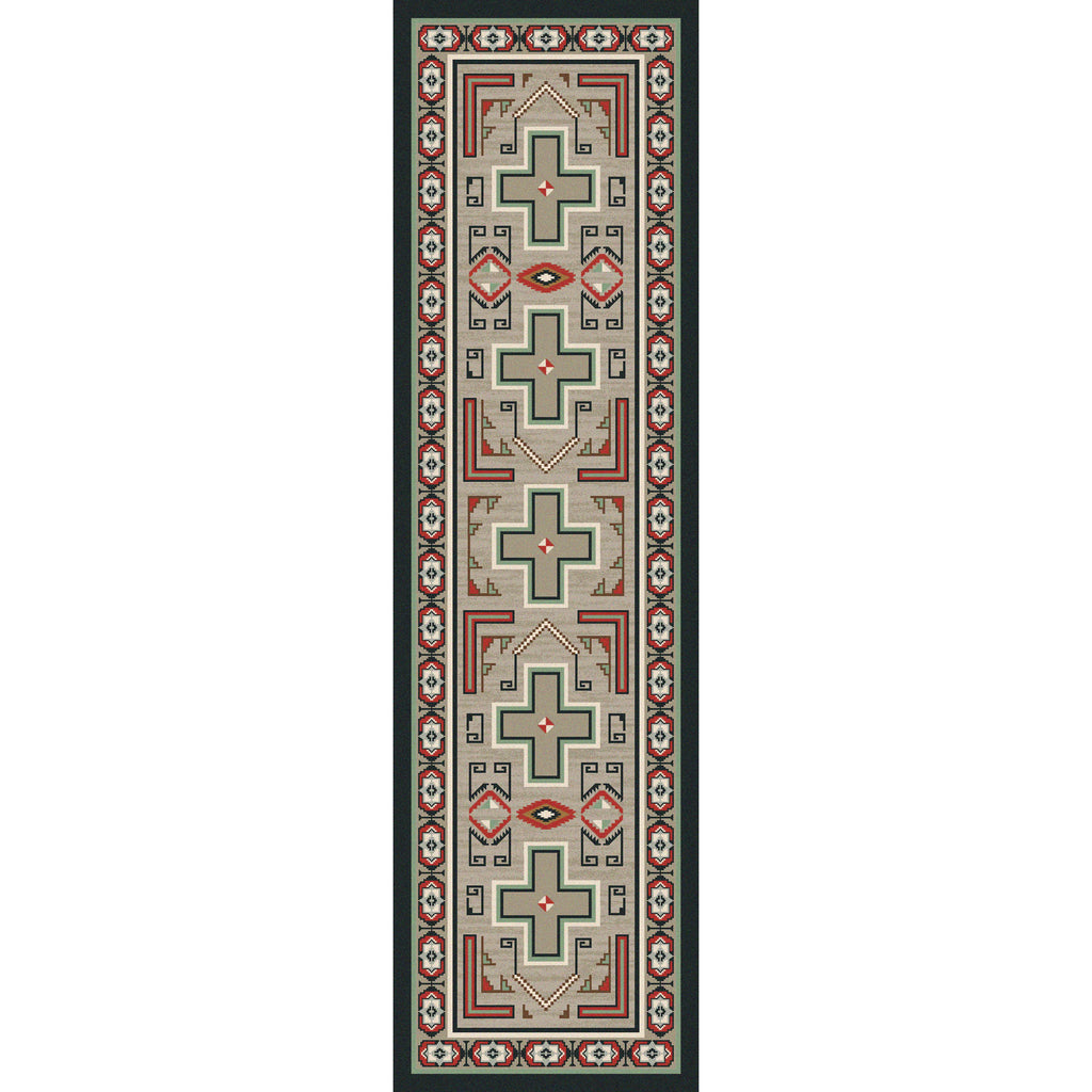 Image of an area rug, Saw Tooth - Raincloud