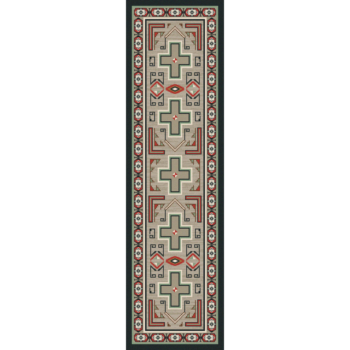 Image of an area rug, Saw Tooth - Raincloud